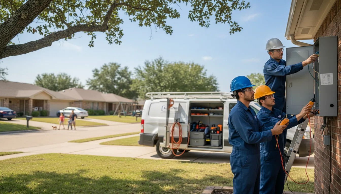Certified electrician providing emergency electrical services in Oran, IA